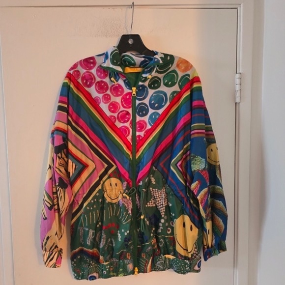 Farm Rio Smiley Windbreaker Jacket - Picture 6 of 6